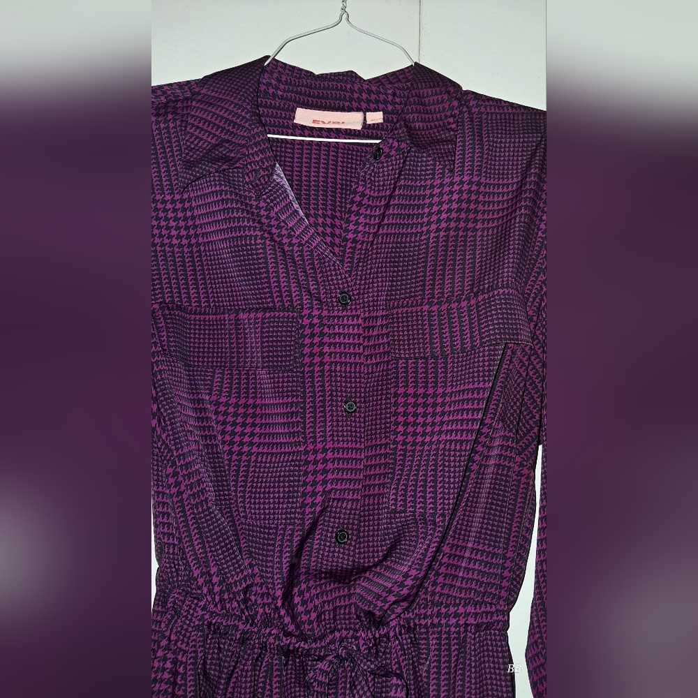 EVRI Houndstooth Patterned Dress